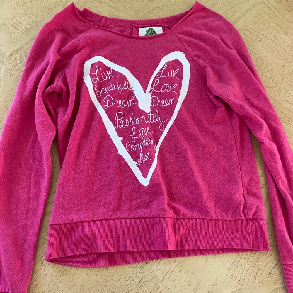 Long sleeve pink shirt